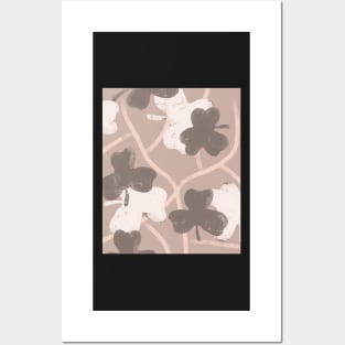 Pastel shamrock pattern Posters and Art